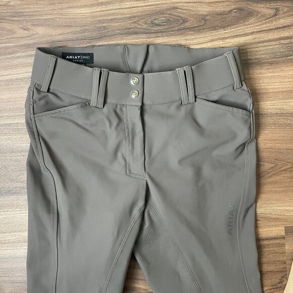 Ariat Women's Tri-Factor Grip Full Seat Breeches - Banyan Bark - 26R - Picture 2 of 7